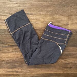 Athleta gray everyday athletic yoga capri leggings small